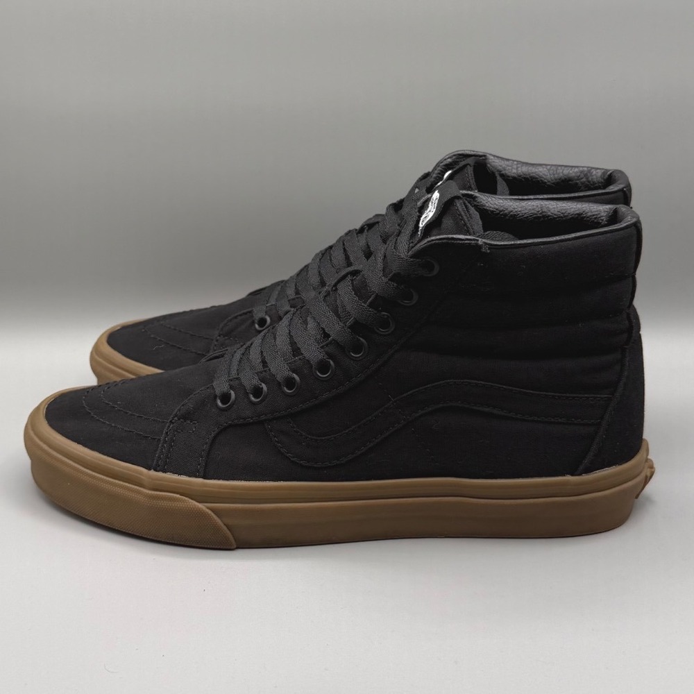 Vans Sk8-Hi Black Canvas Gum Sole High Top Sneakers Mens 10 721356 Skater - Picture 6 of 16